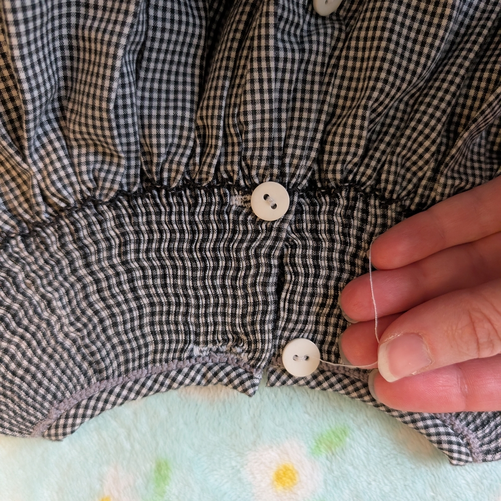 Chocolate Soup Embroidered Halloween Ghosts Black White Gingham Toddler Dress - Picture 9 of 10